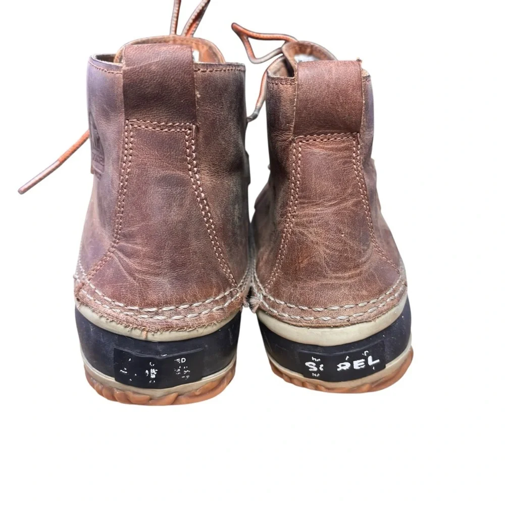 Sorel Out N About Waterproof Brown Leather Duck Boots – Women’s Sz 8.5 - Picture 5 of 9